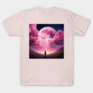 Pink Moon And Boy T-Shirt